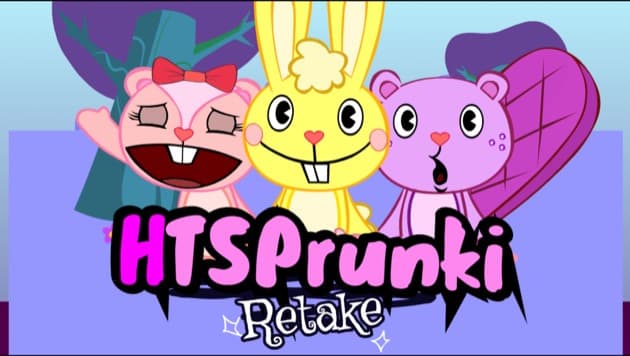 Game preview image for Sprunki Retake Happy Tree Friends