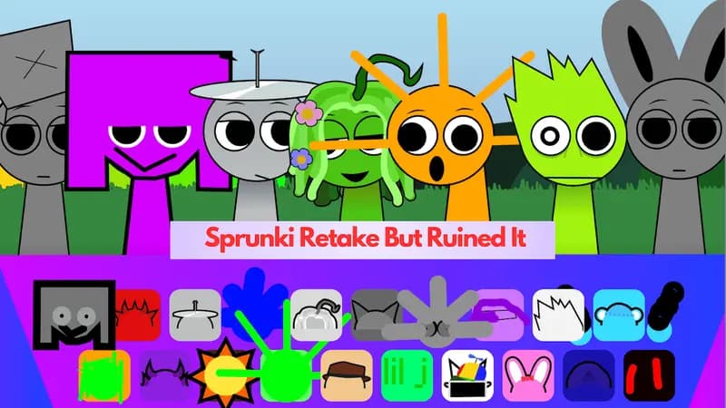 Game preview image for Sprunki Retake But Ruined It