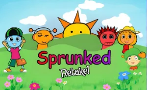 Sprunki Retake game logo featuring spooky characters