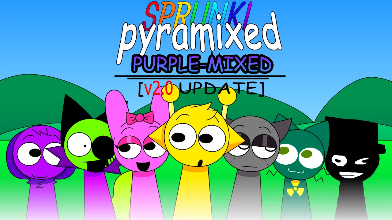 Sprunki Pyramixed Purple-mixed 2.0 | Sprunki.cool